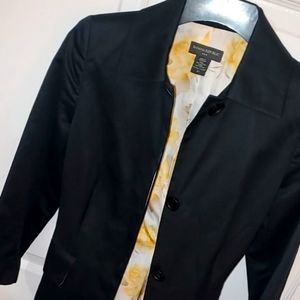 SOLD Banana Republic Black Yellow Winter Coat / Jacket Size X Small